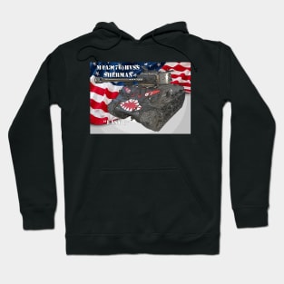 M4A3E8 Sherman Tank w/American flag Hoodie